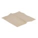 A folded brown paper on a white background.