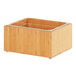A wooden container with a clear lid.
