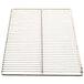 A stainless steel rack with a wire grid on it.
