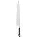A Mercer Culinary MX3 Japanese Gyuto knife with a black handle and white blade.