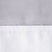 A close up of a white Hookless shower curtain with a white poly-voile window.