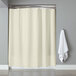 Hooked HBG03GA0572 Beige 6-Gauge Vinyl Shower Curtain with Chrome-Plated Copper Grommets - 72 inch x 72 inch