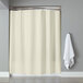 Hooked HBG10GA0572 Beige 10-Gauge Vinyl Basic Shower Curtain with Chrome-Plated Copper Grommets - 72 inch x 72 inch
