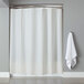 Hooked HBG03GA0172 White 6-Gauge Vinyl Shower Curtain with Chrome-Plated Copper Grommets - 72 inch x 72 inch