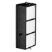 A black rectangular Excel HEPA filter with white filters.