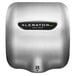 A silver and black Excel XLERATOReco hand dryer with a stainless steel cover.