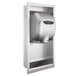 A stainless steel Excel Recess Kit for XLERATOR hand dryers with a black label.