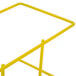 A yellow metal Noble Products wire binder rack on a white background.