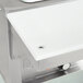 A white counter top with a stainless steel Eagle Group DHT3 Open Well Three Pan Electric Hot Food Table on it.
