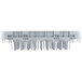 A white plastic Cambro glass rack extender with 30 compartments.