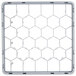 A white square frame with hexagons.