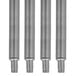 A set of four stainless steel Advance Tabco legs.