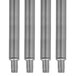 A set of four stainless steel Advance Tabco legs.