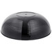 A black Cambro round ribbed bowl with a lid.