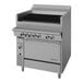 A large stainless steel Garland natural gas charbroiler with radiant heat.