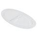 A clear plastic lid with a handle for a Carlisle Coldmaster crock.