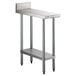 A Regency stainless steel equipment filler table with a galvanized undershelf.