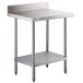 A Regency stainless steel work table with undershelf.