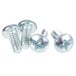A close-up of several screws.