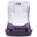 A black pearl plastic San Jamar Ultrafold towel dispenser with a white cover.