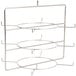 A metal rack with three tiers.