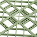 A close-up of a green plastic grid.