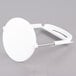 A white plastic circular base with a metal handle.
