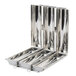 A Matfer Bourgeat stainless steel box with three round sections.