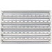 A Matfer Bourgeat baguette pan with six compartments on a metal surface.