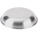 A close-up of a silver American Metalcraft stainless steel seafood tray.