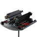 A black and red Oreck Hoky 23T floor sweeper with brushes.