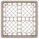 A beige rectangular plastic rack with a grid pattern.