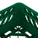 A Vollrath Traex full-size green plastic dish rack with extenders.