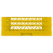 A Vollrath yellow plastic dish rack with extenders.