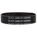 A black rubber belt with white text that reads "Oreck 0300604 to fit XL2100RHS and U2000R-1"