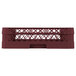 A Vollrath TR1A Traex full-size burgundy plastic rack with 1 extender.