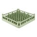 A light green full-size extended plate rack designed for dishwashing.