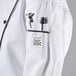 a close up of a chef's uniform
