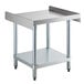 A Regency stainless steel equipment stand with a galvanized undershelf.