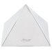 A silver pyramid-shaped Ateco stainless steel mold.