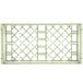 A light green Vollrath metal rack with 10 compartments.