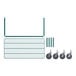A green epoxy coated Regency wire rack with tubular bars and wheels.