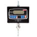 A black rectangular Tor Rey digital crane scale with a hook.