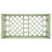 A light green metal Vollrath dish rack with many small holes.
