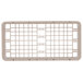 A beige plastic rack with a grid pattern.