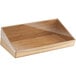 a wooden tray with a clear glass lid