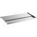 A stainless steel sliding lid for a Regency underbar ice bin.