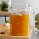 a close-up of a container of liquid