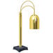 A gold Hatco decorative carving lamp with a granite gray base.