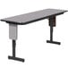 Correll SPA1872PX15 18 inch x 72 inch Gray Granite Adjustable Height Panel Leg Folding Seminar Table